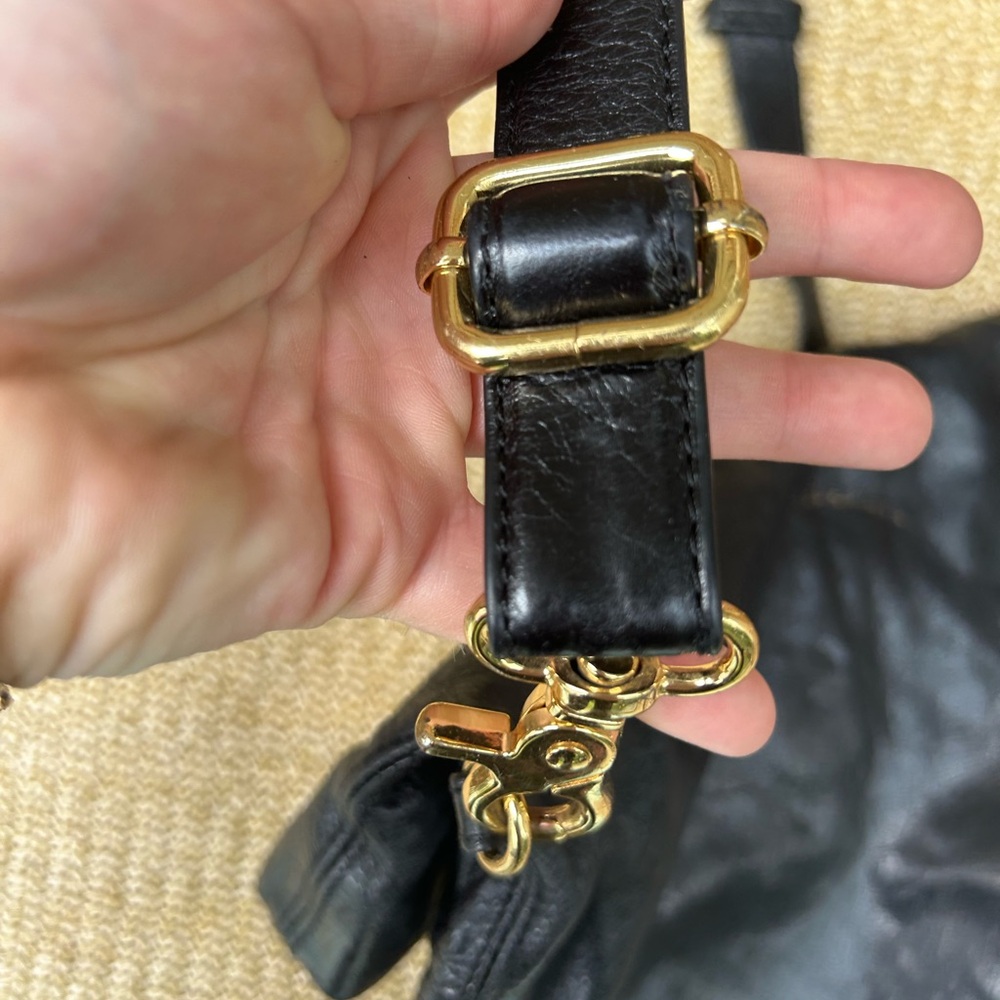 Tory Burch Dena messenger foldover black leather bag - Picture 9 of 14
